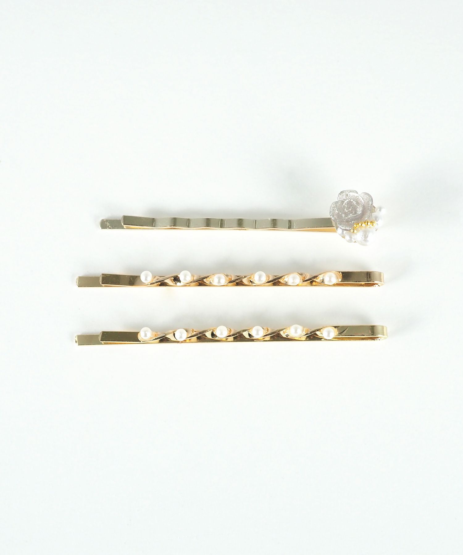 ローズパールヘアピン3Pセット