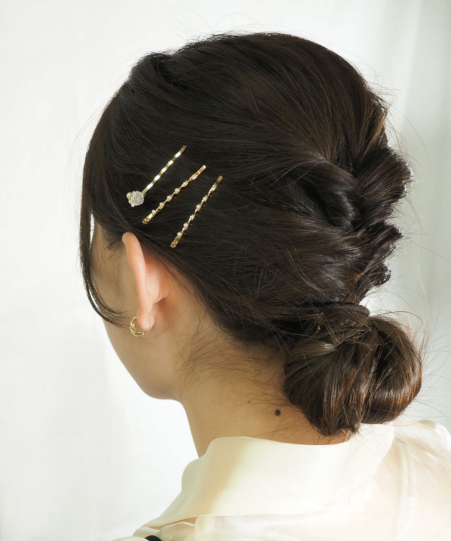 ローズパールヘアピン3Pセット