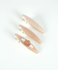 ローズパールエポミニヘアクリップ3Pセット