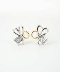 バイカラーループチタンポストピアス