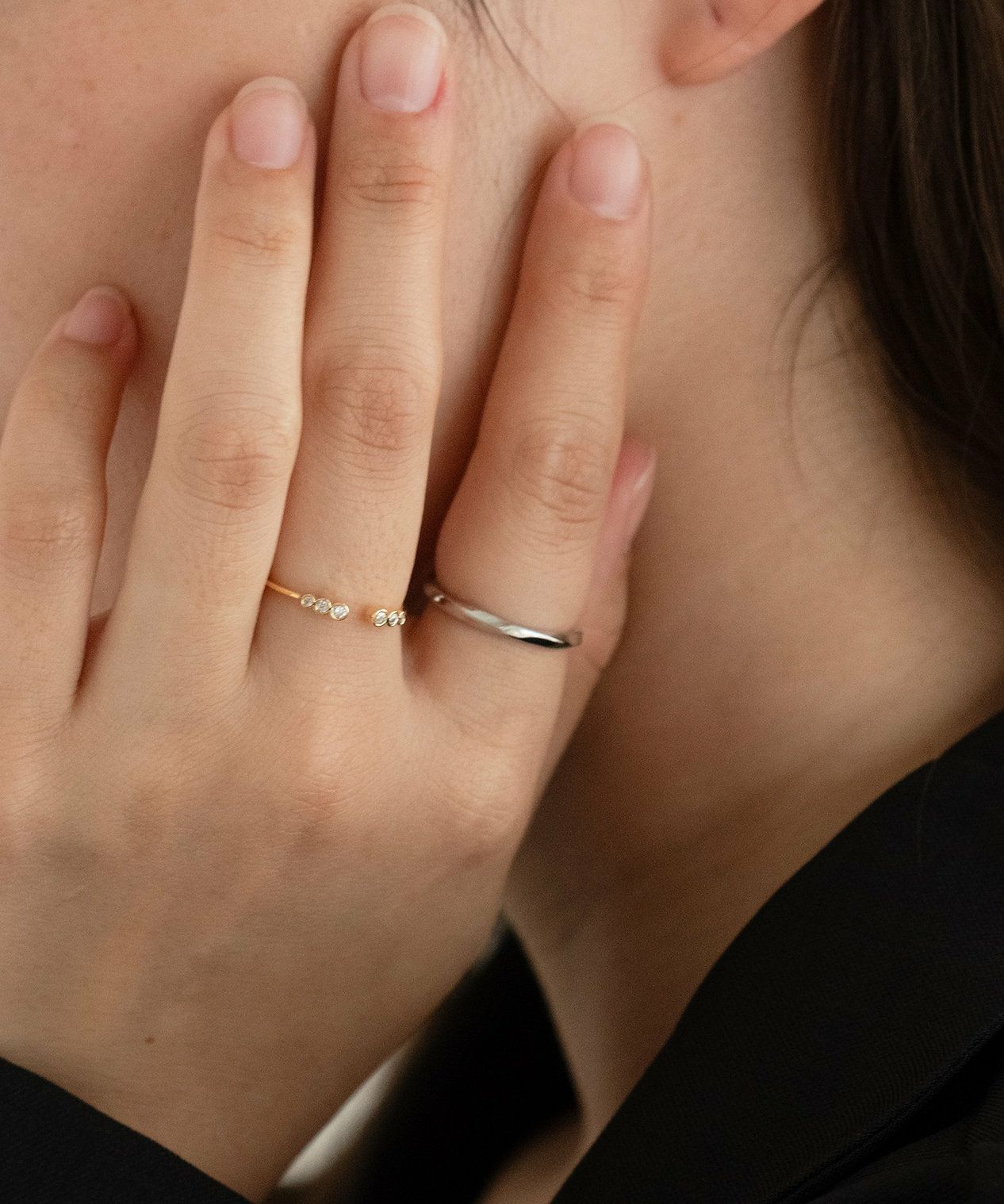 バイカラーオープンセットリング