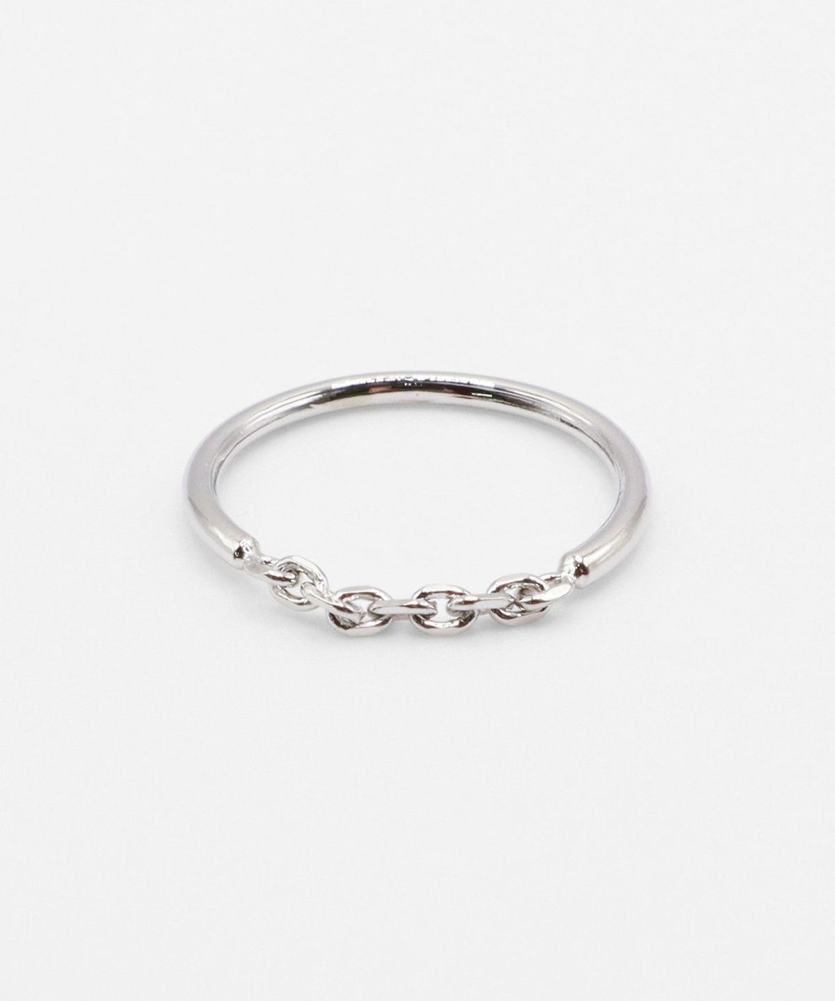 バイカラーメタルチェーンセットリング