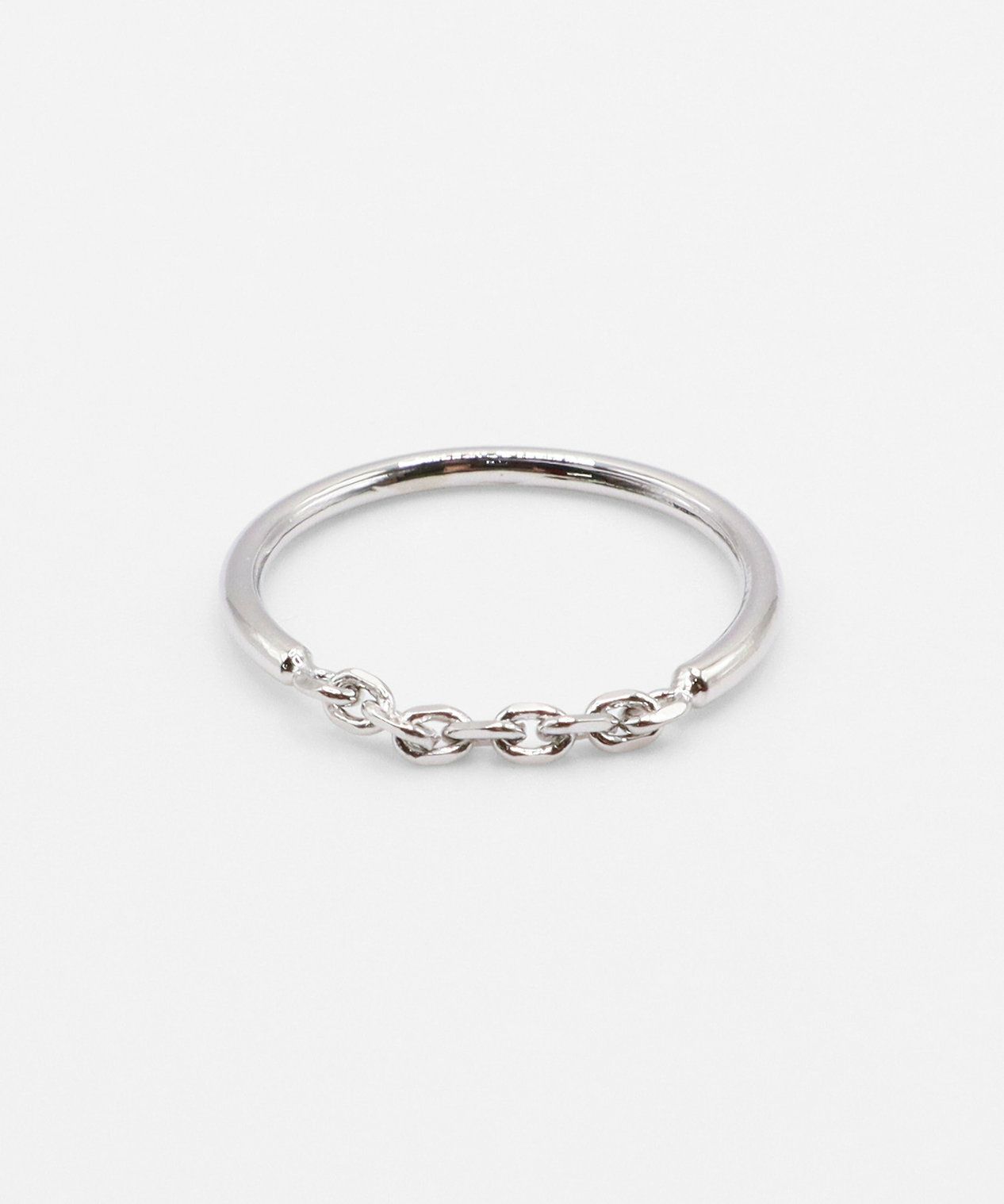 バイカラーメタルチェーンセットリング