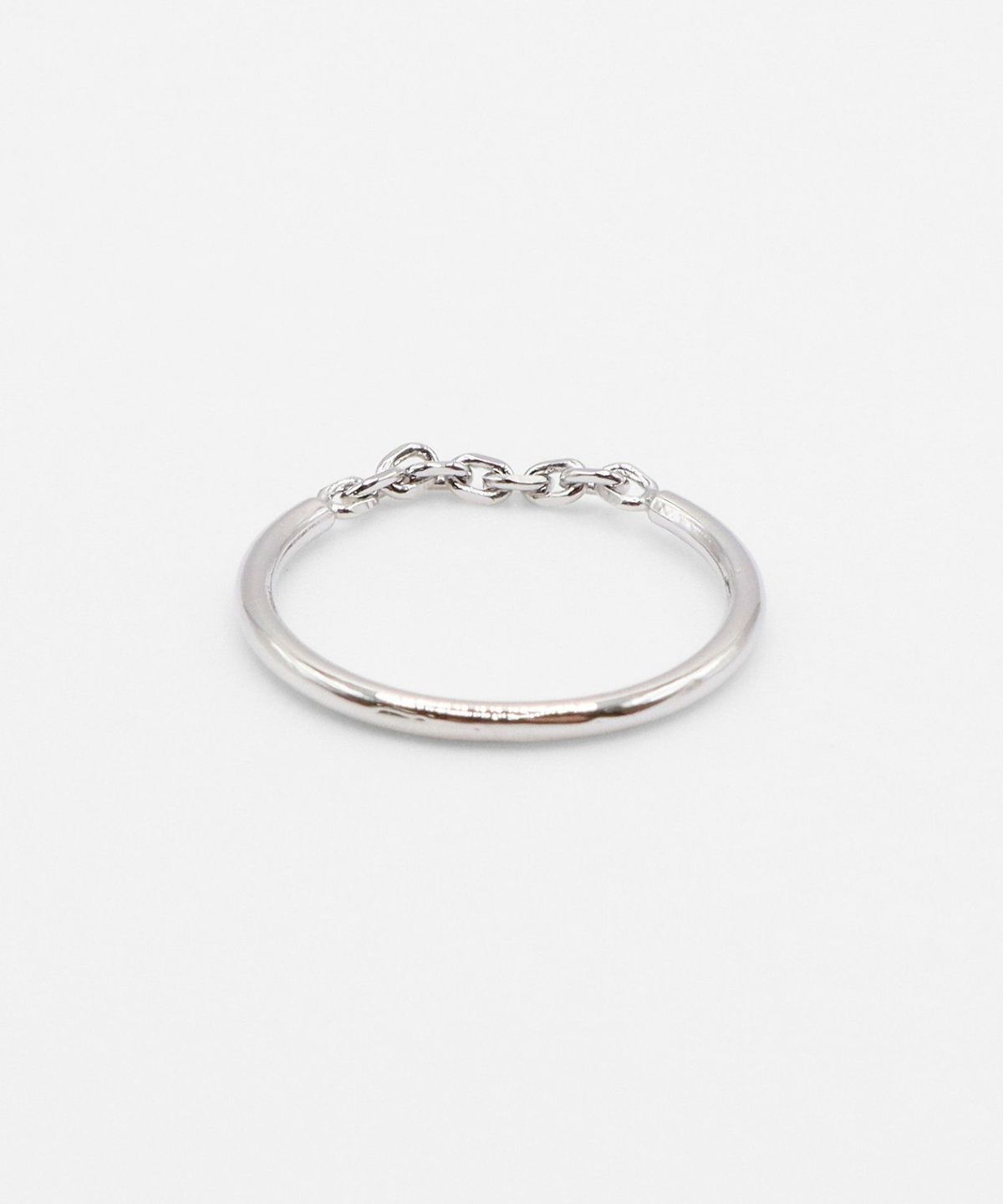 バイカラーメタルチェーンセットリング