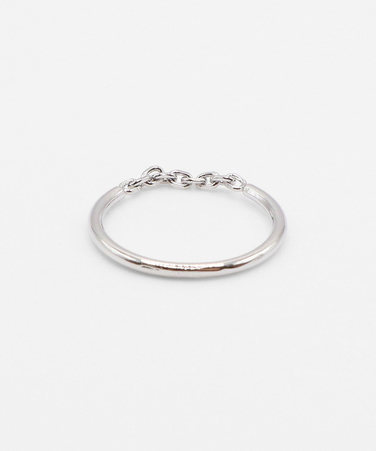 バイカラーメタルチェーンセットリング