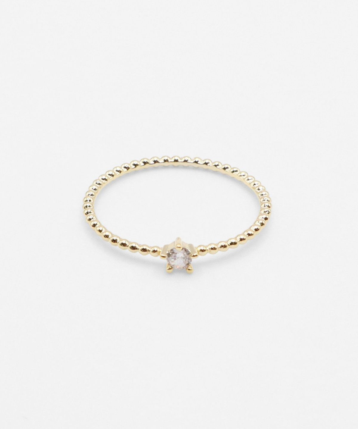 バイカラーポイントストーンセットリング