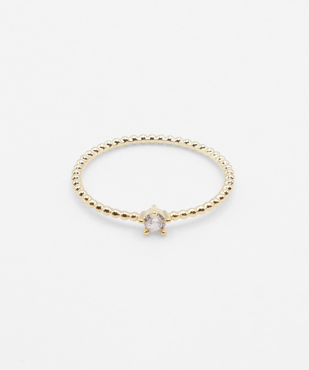 バイカラーポイントストーンセットリング