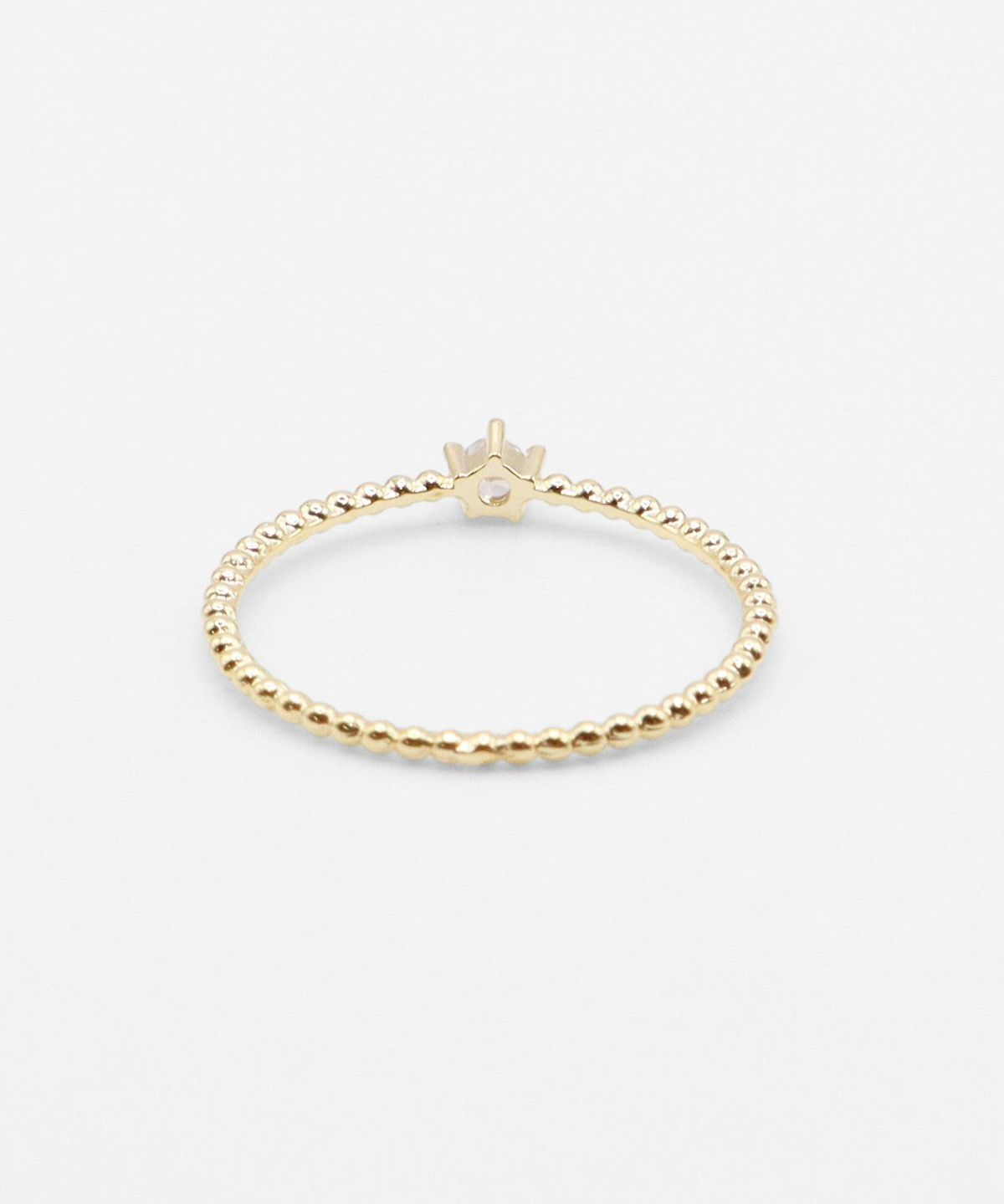 バイカラーポイントストーンセットリング