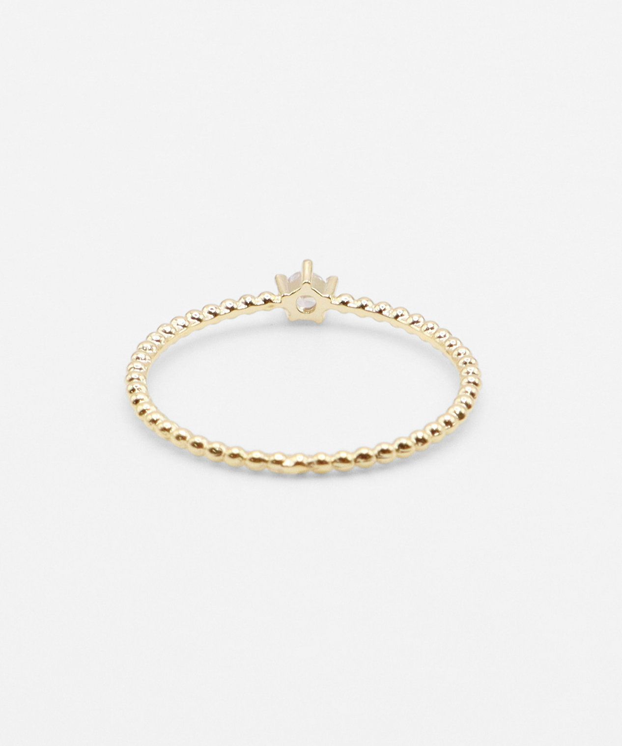 バイカラーポイントストーンセットリング