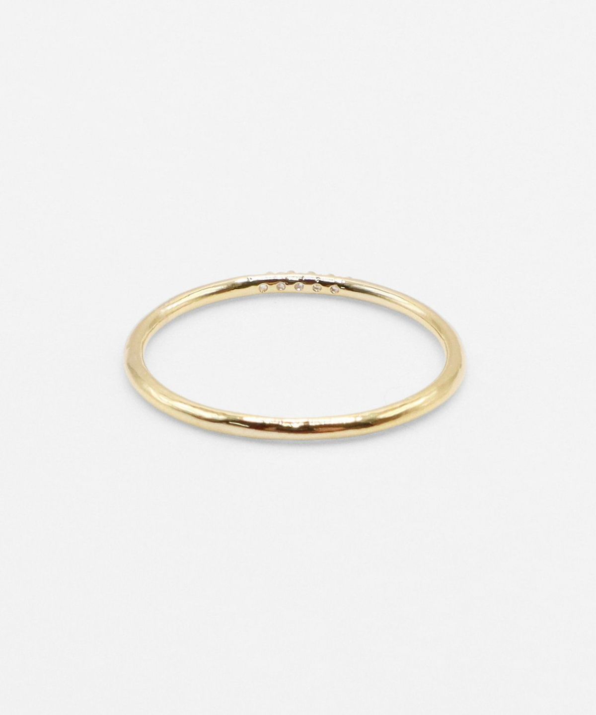 バイカラーシンプルストーンセットリング