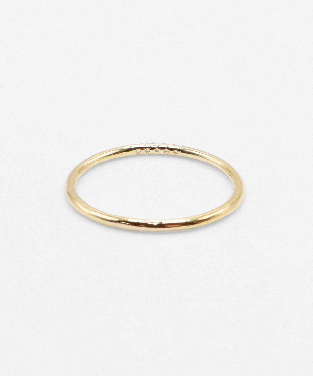 バイカラーシンプルストーンセットリング