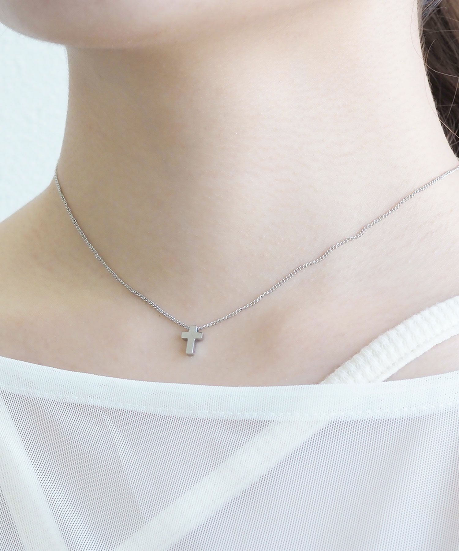 フラットクロスステンレスプチペンダント