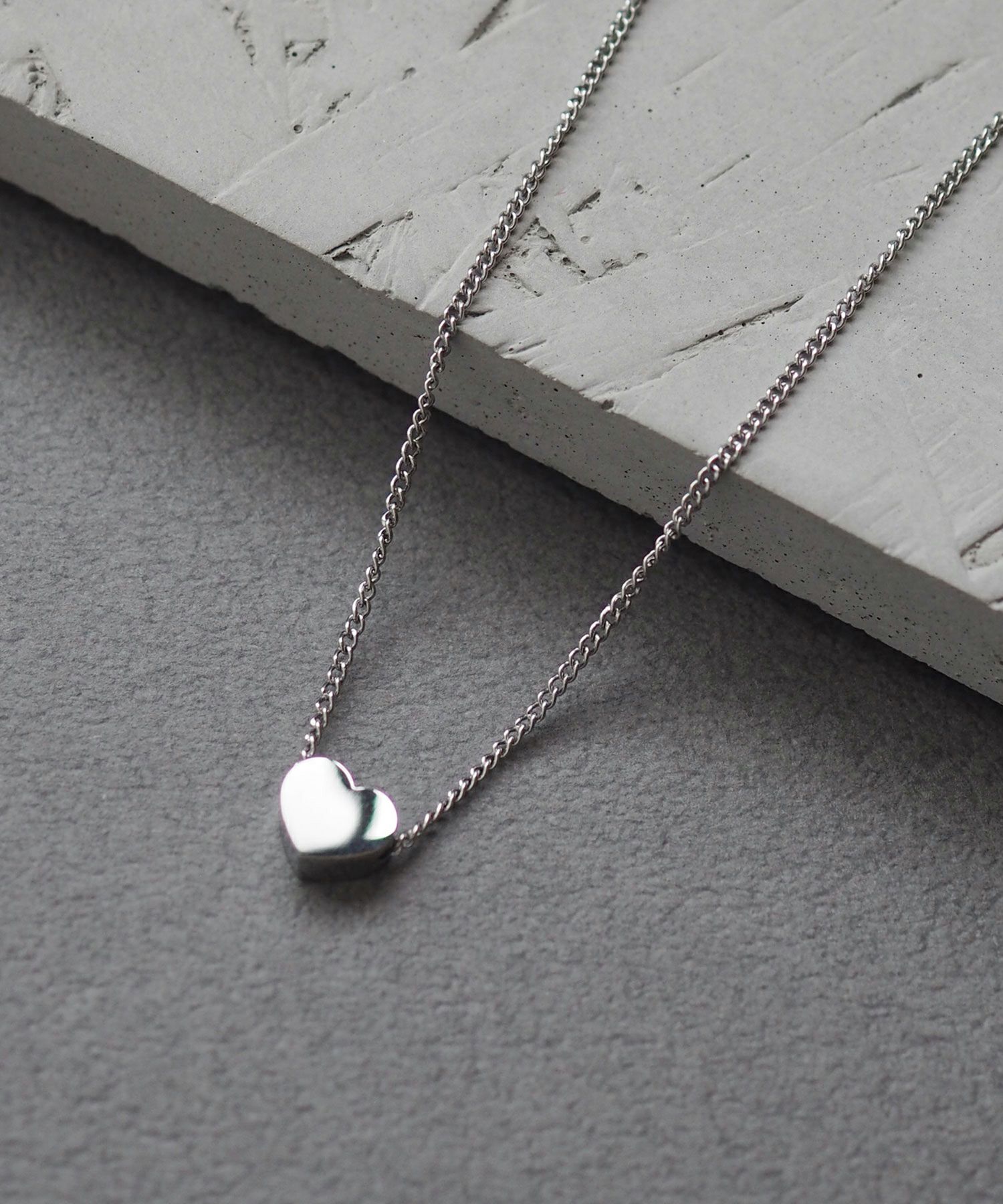 フラットハートステンレスプチペンダント