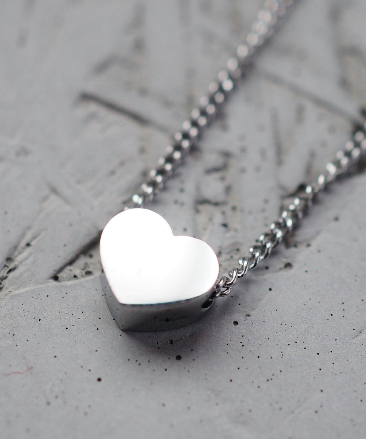 フラットハートステンレスプチペンダント