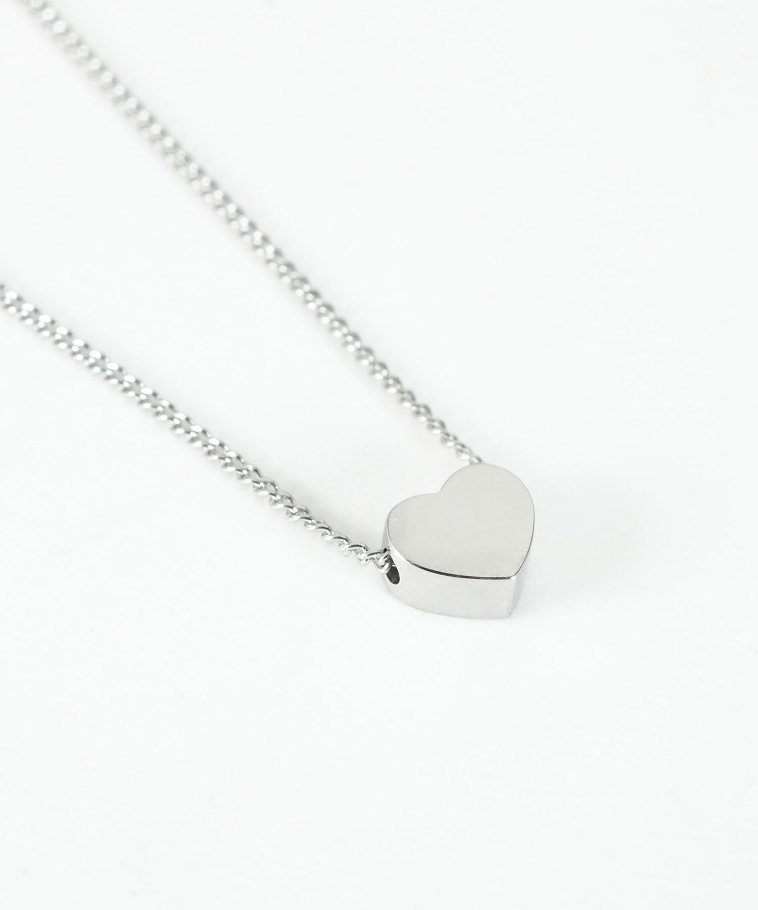 フラットハートステンレスプチペンダント
