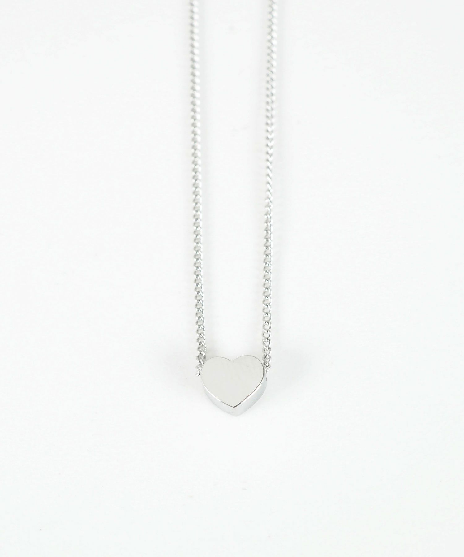 フラットハートステンレスプチペンダント