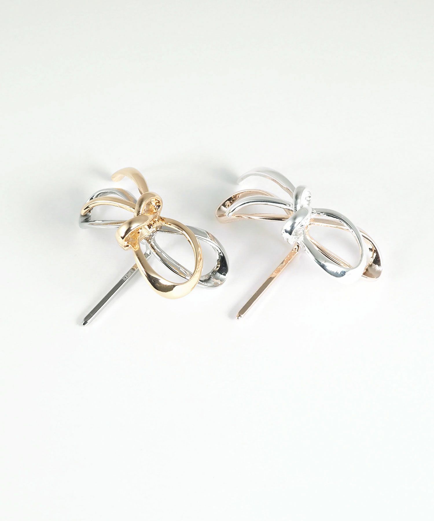 バイカラーメタルリボンポニーフック