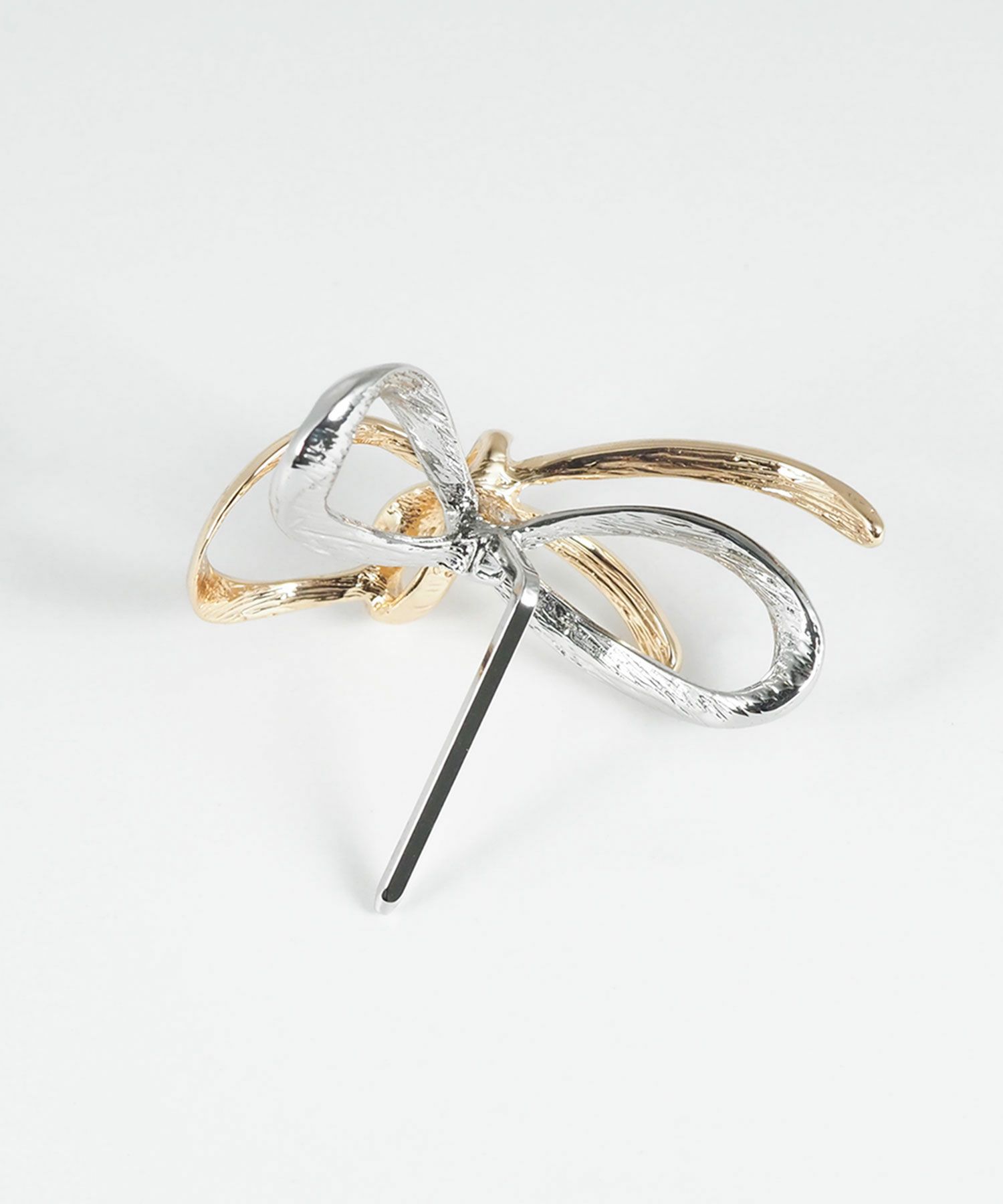 バイカラーメタルリボンポニーフック