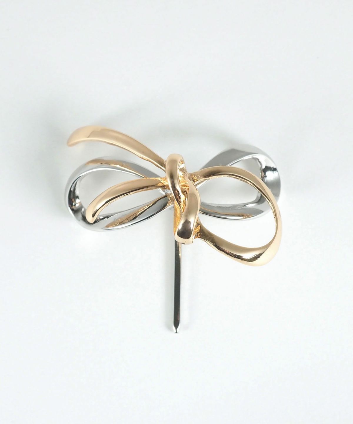 バイカラーメタルリボンポニーフック