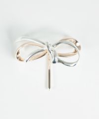 バイカラーメタルリボンポニーフック