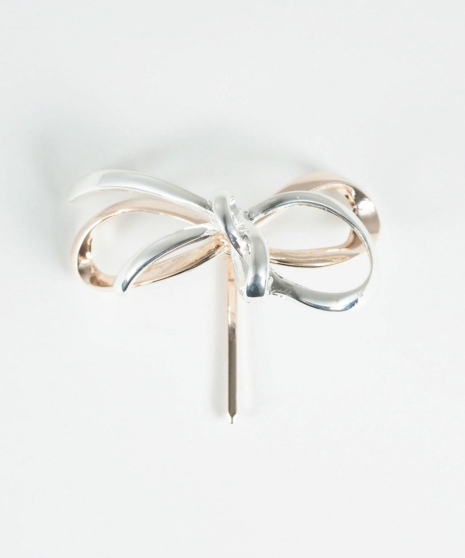 バイカラーメタルリボンポニーフック