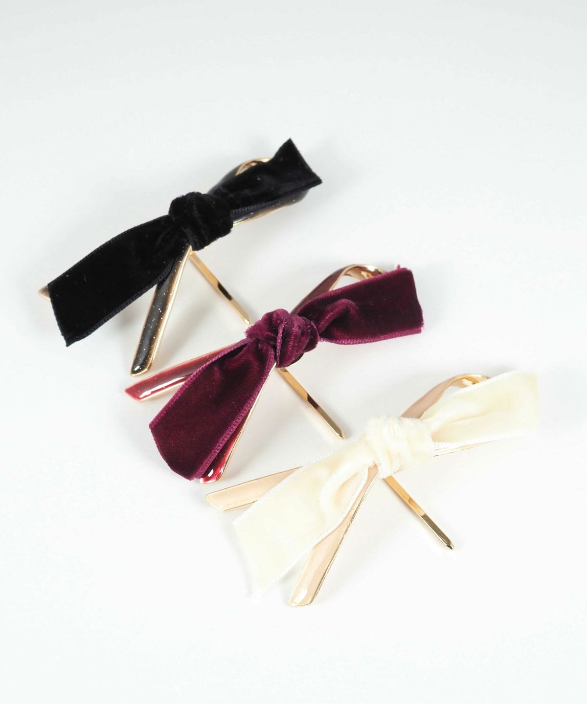 ミニベロアリボンラメポニーフック