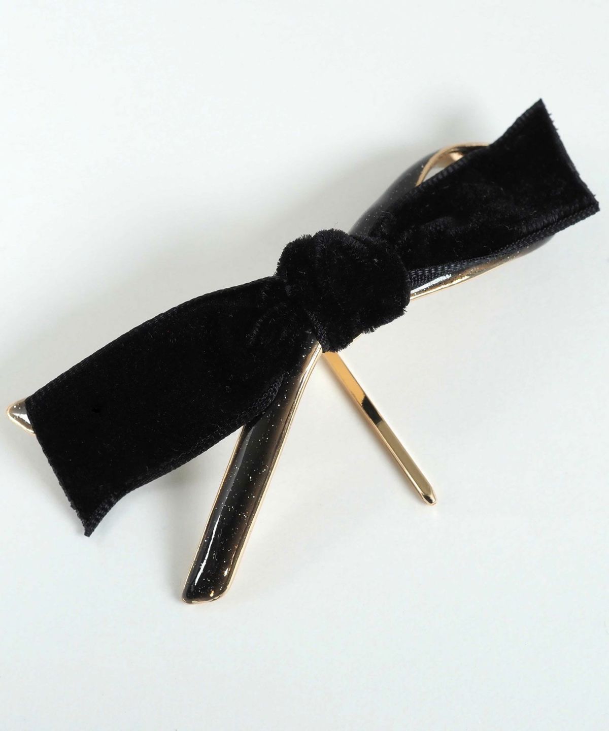 ミニベロアリボンラメポニーフック