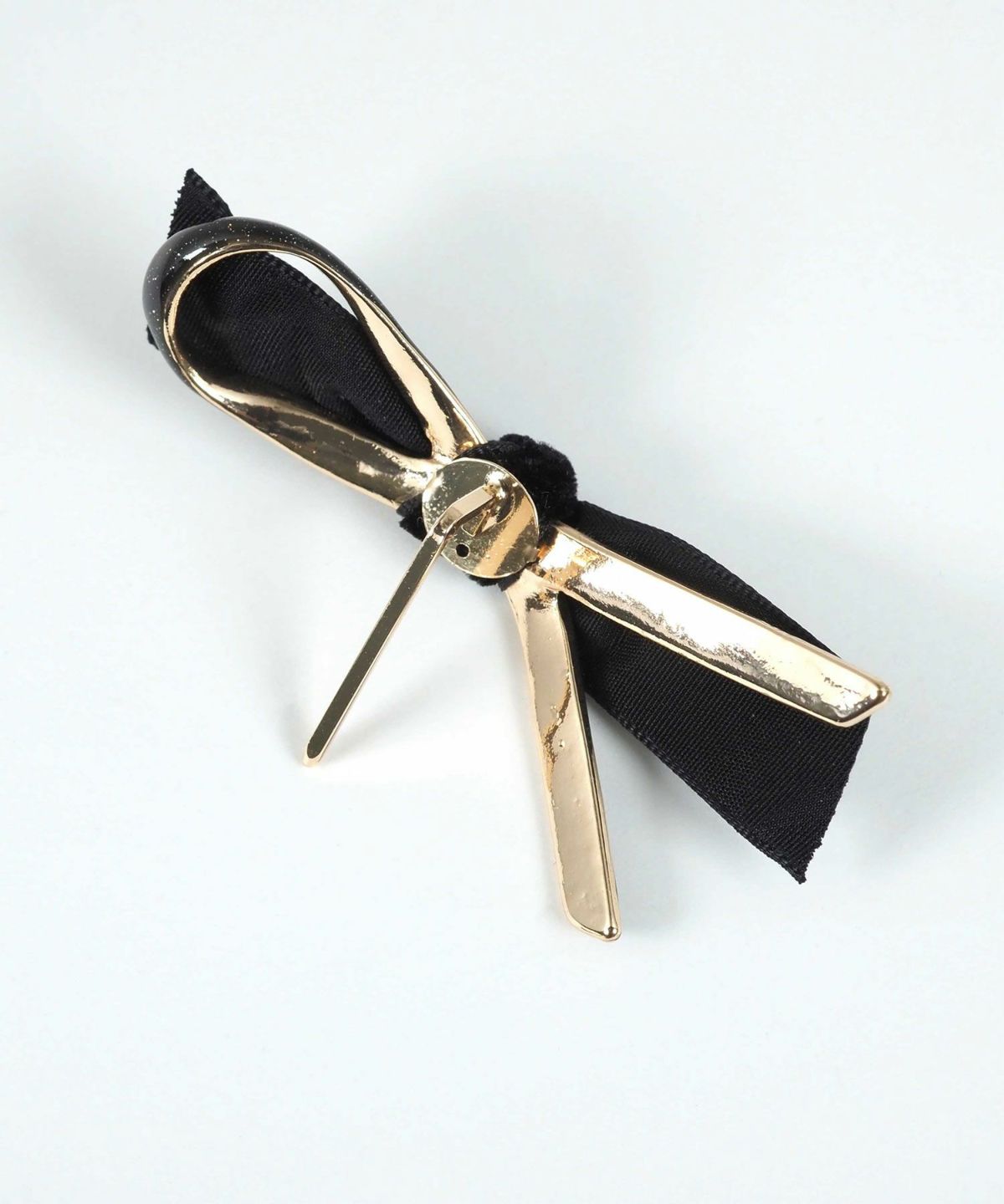 ミニベロアリボンラメポニーフック