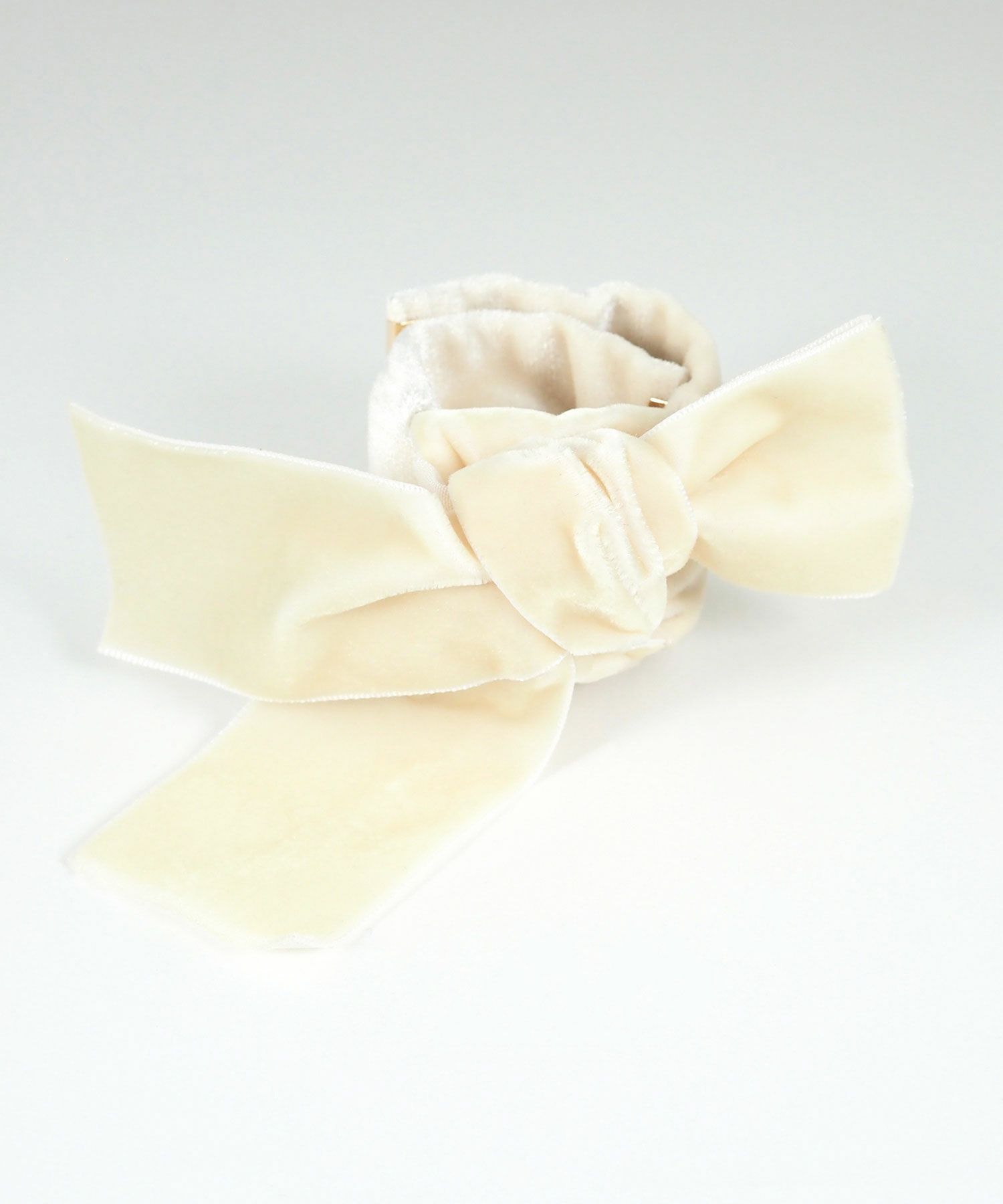 ベロアハーフリボンフック付きシュフィー