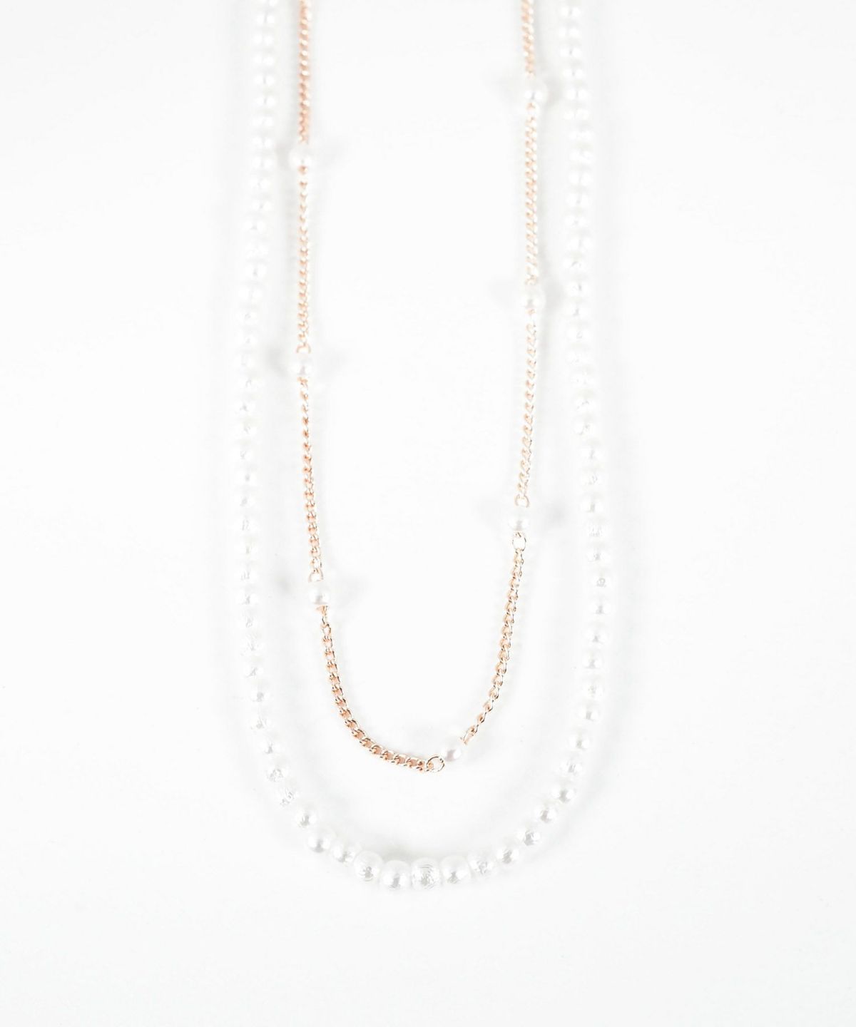 プチパール2連ネックレス