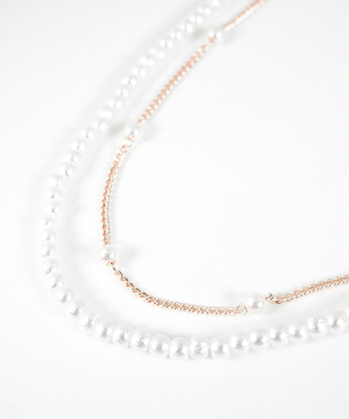 プチパール2連ネックレス