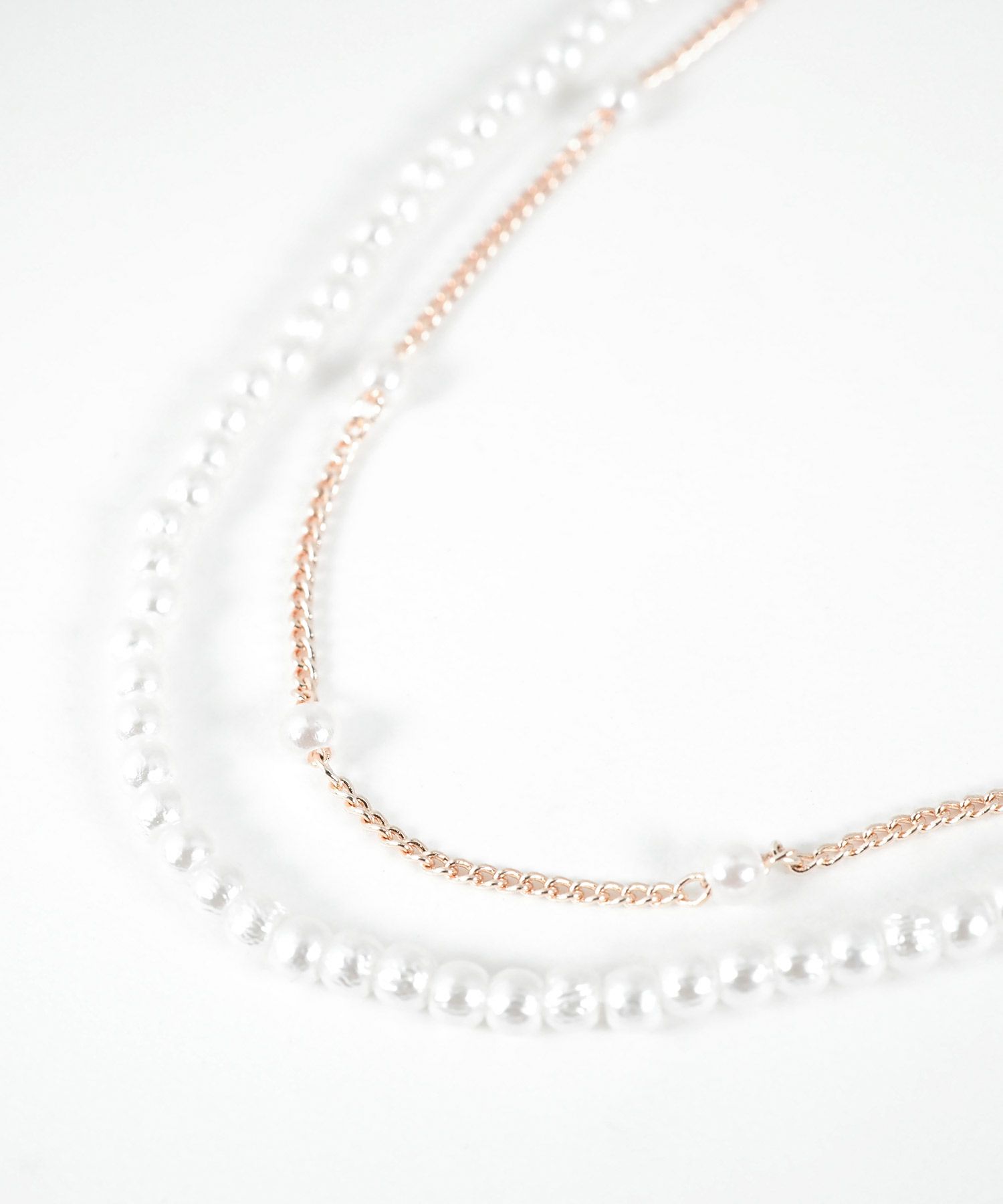 プチパール2連ネックレス