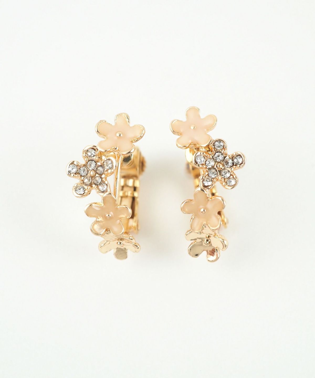 ４連フラワーIMFスプリングイヤリング