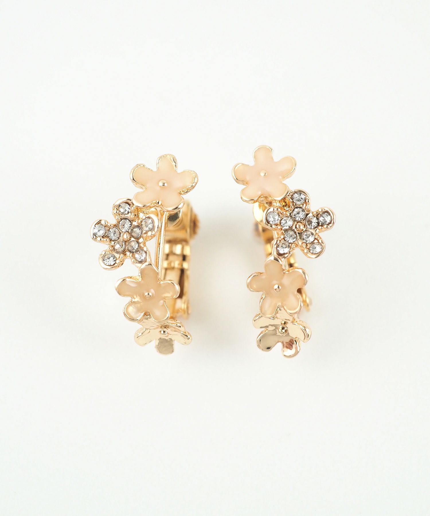 ４連フラワーIMFスプリングイヤリング