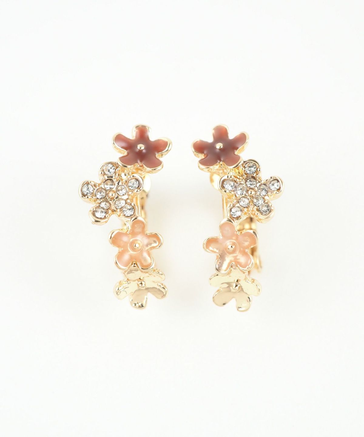 ４連フラワーIMFスプリングイヤリング