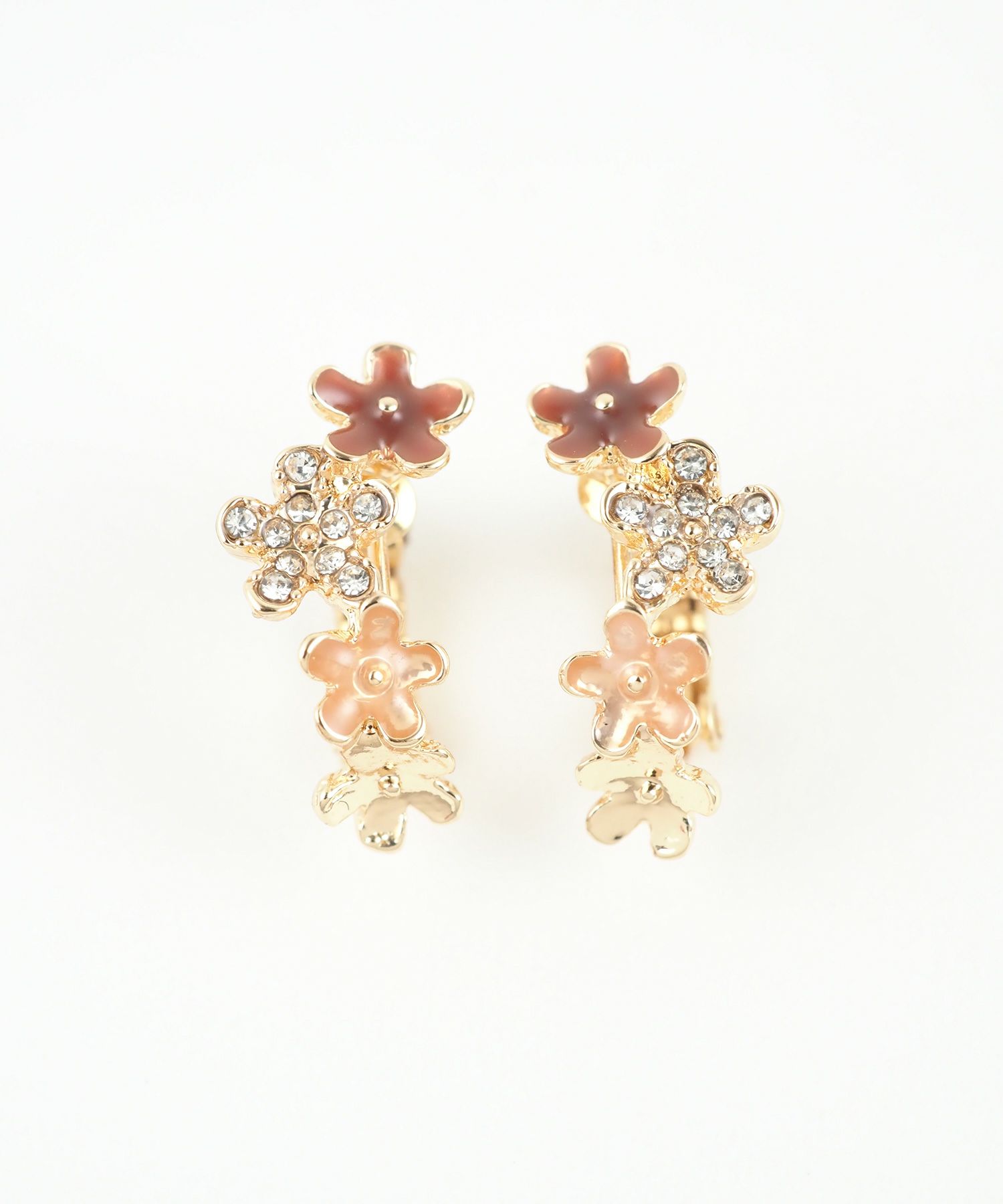 ４連フラワーIMFスプリングイヤリング