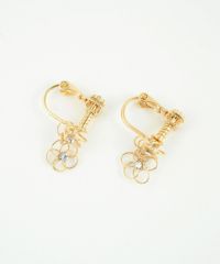 2連ワイヤーフラワーIMFスプリングイヤリング