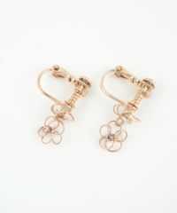 2連ワイヤーフラワーIMFスプリングイヤリング