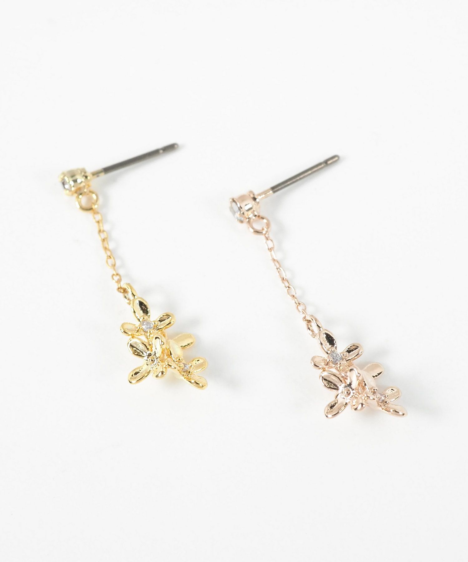 キンモクセイチェーンチタンポストピアス【MUK shady sophy】