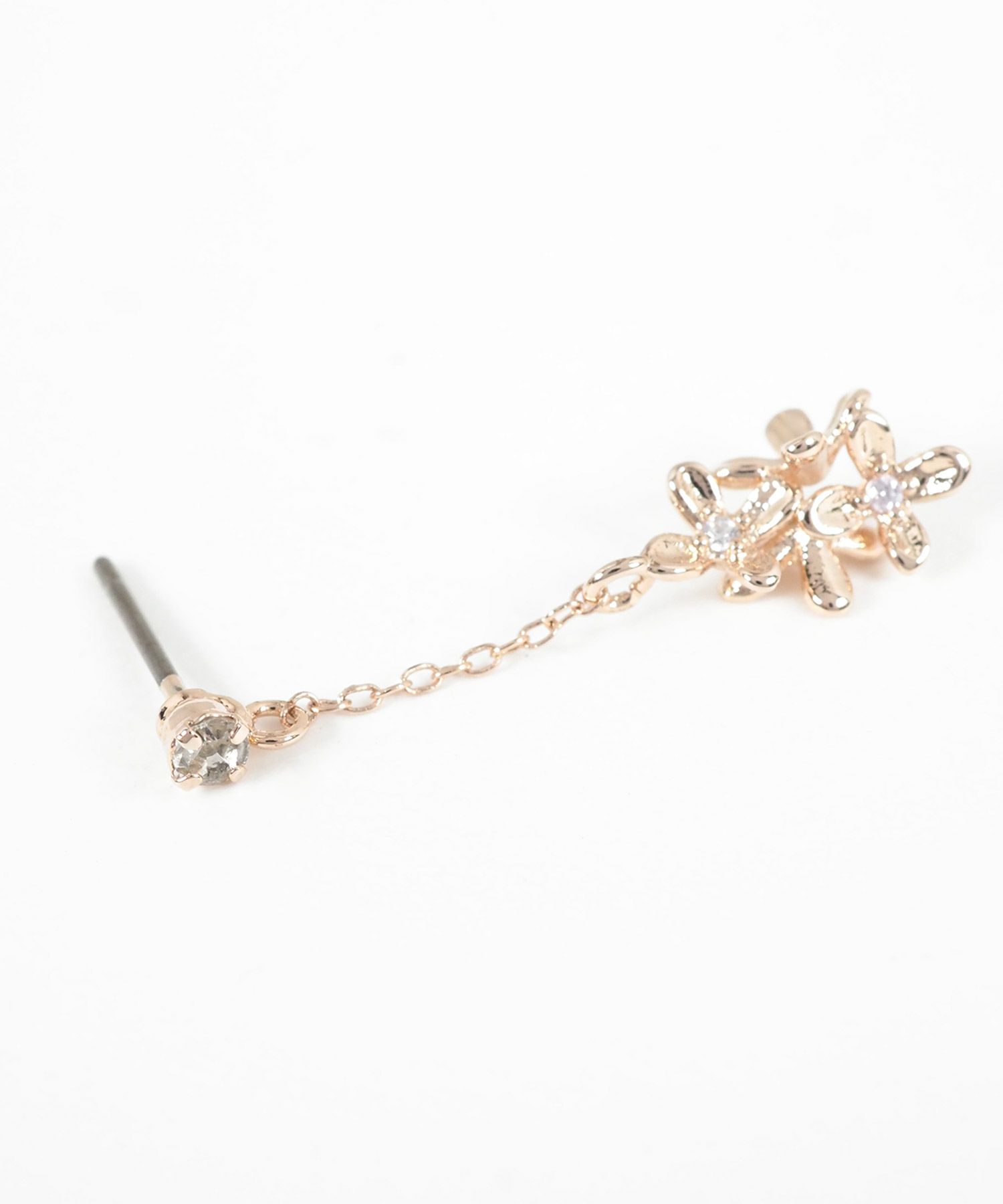 キンモクセイチェーンチタンポストピアス【MUK shady sophy】