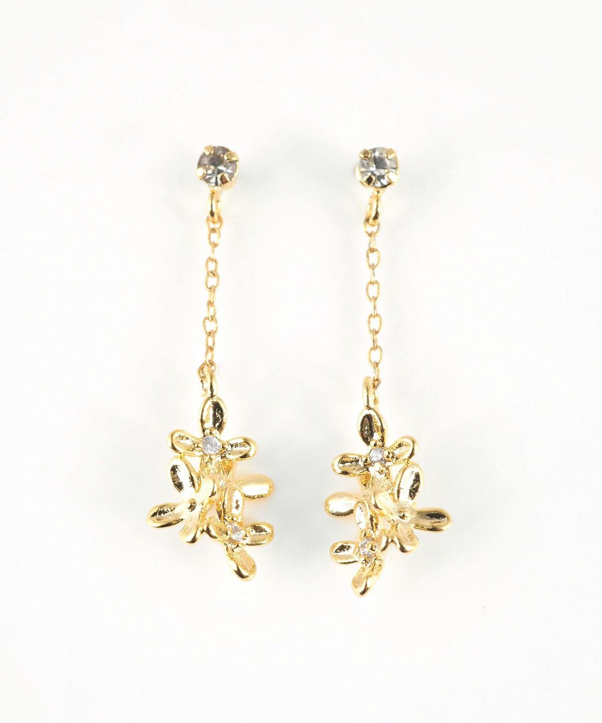 キンモクセイチェーンチタンポストピアス【MUK shady sophy】