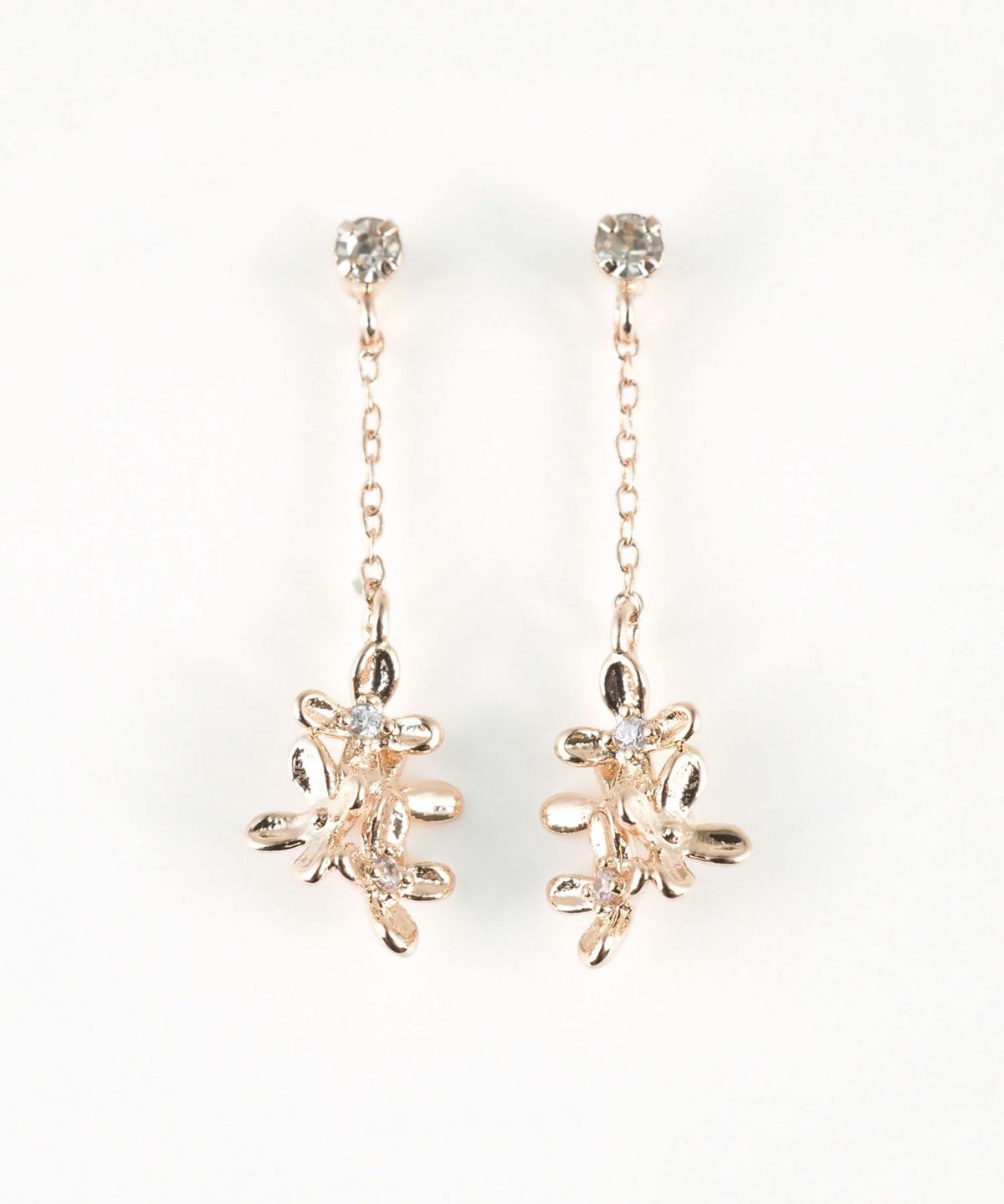 キンモクセイチェーンチタンポストピアス【MUK shady sophy】