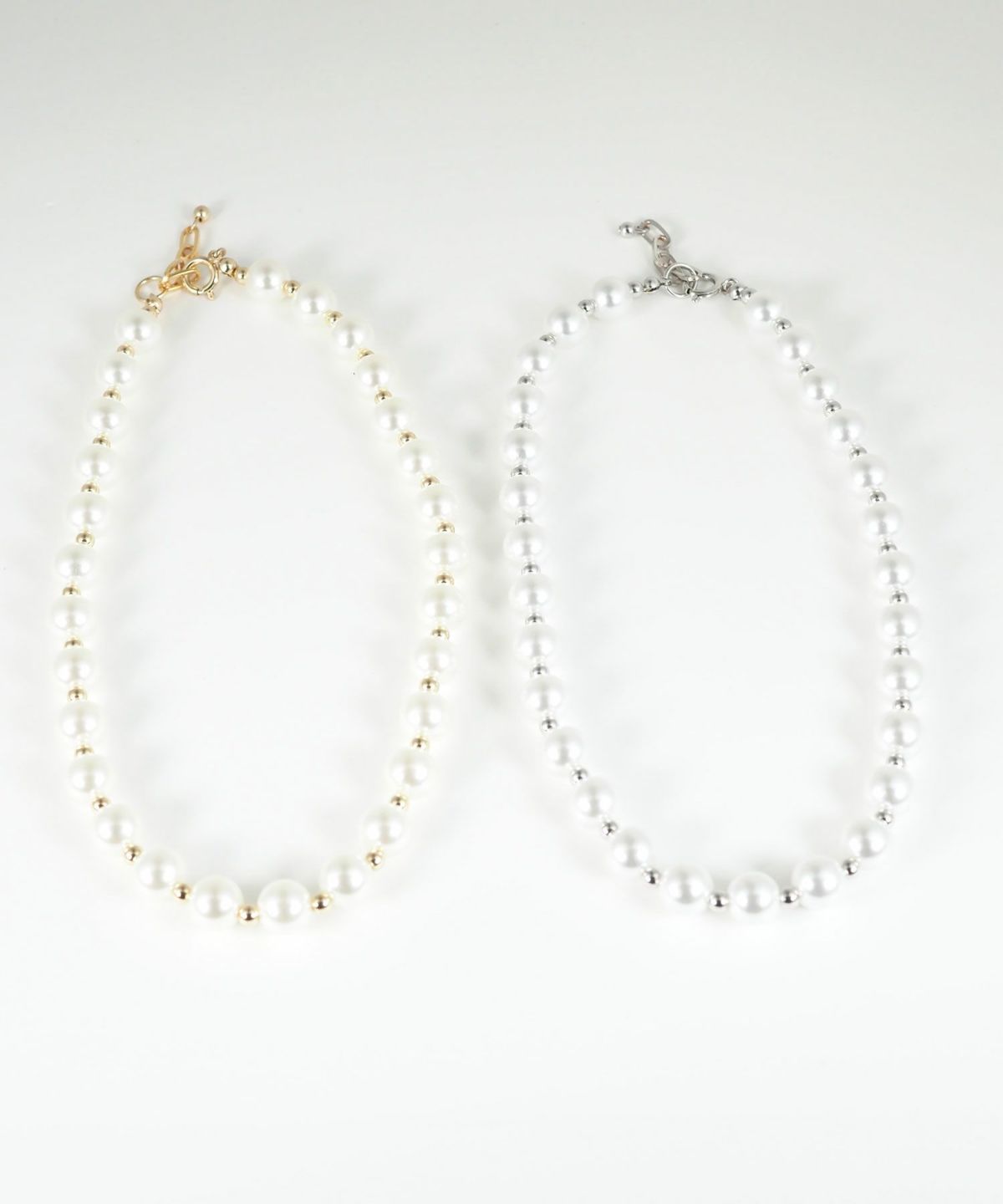 パール×メタルボールショートネックレス【MUK voyalibre】