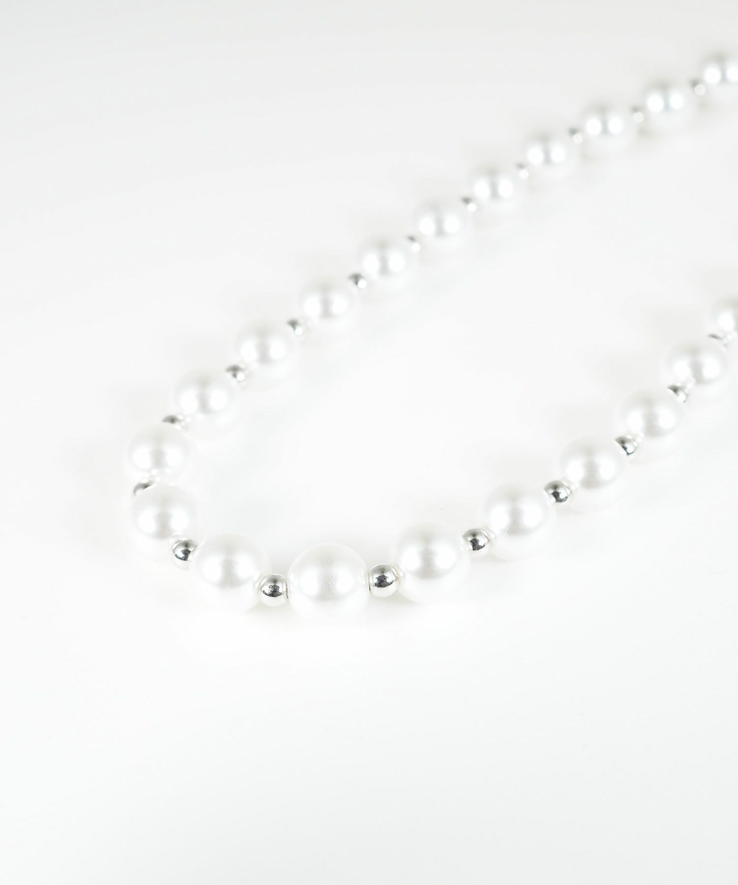 パール×メタルボールショートネックレス【MUK voyalibre】