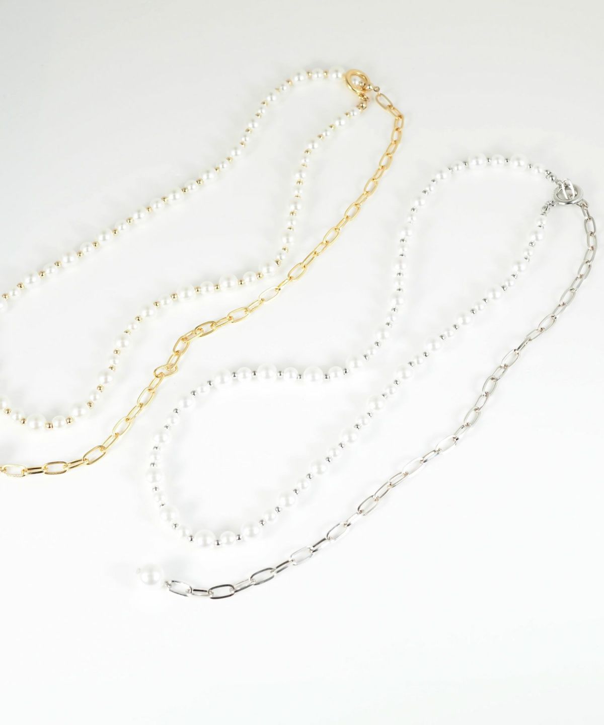 パール×メタルボールロングネックレス【MUK voyalibre】