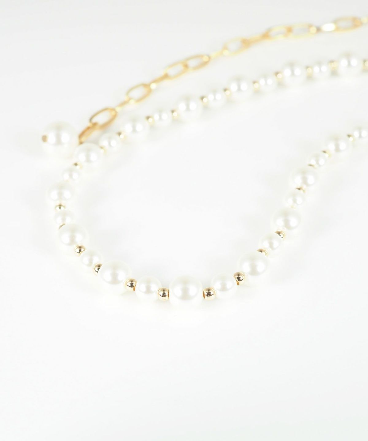 パール×メタルボールロングネックレス【MUK voyalibre】