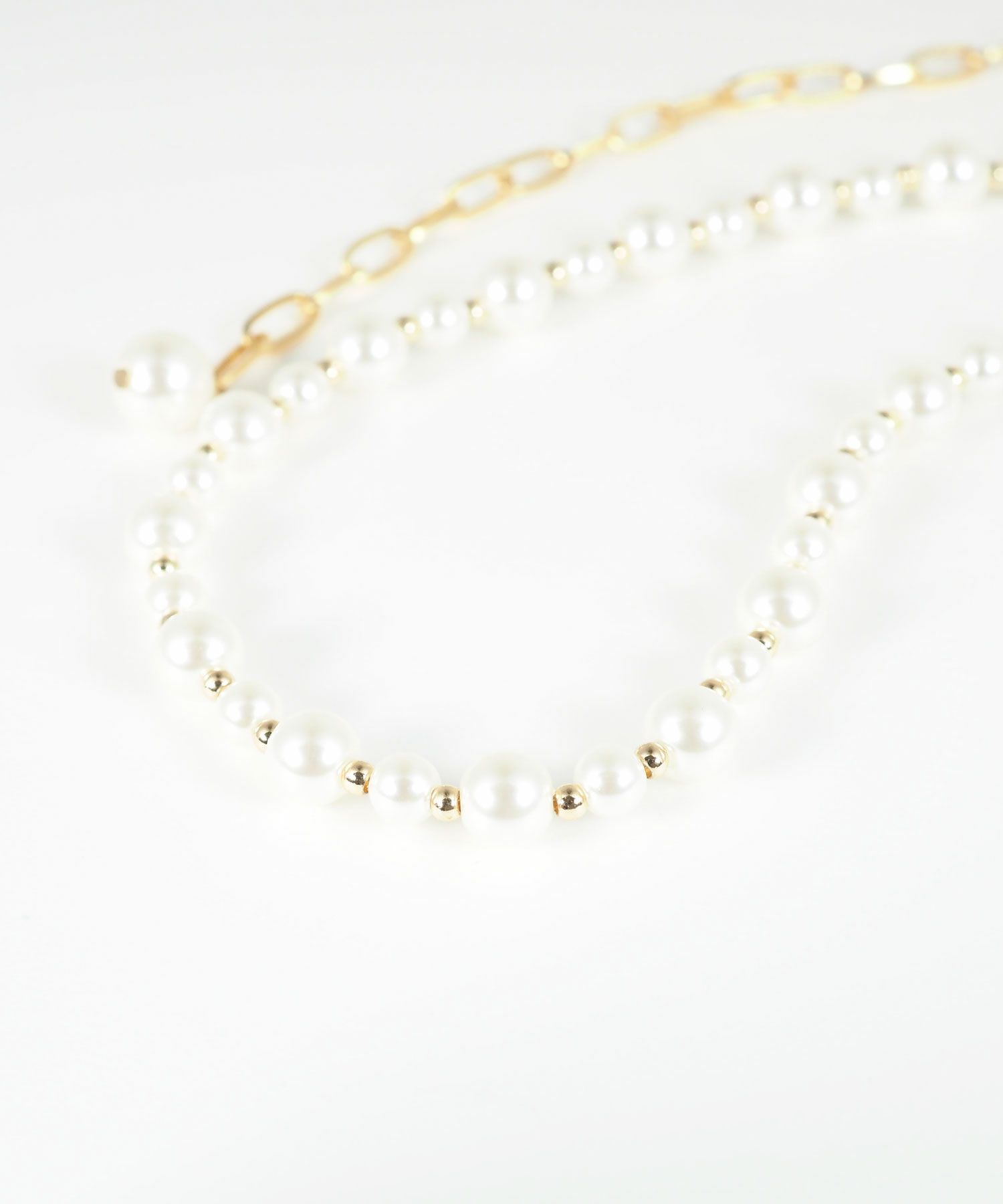 パール×メタルボールロングネックレス【MUK voyalibre】