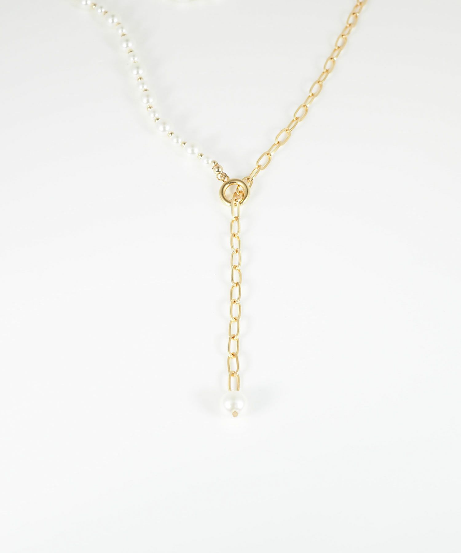 パール×メタルボールロングネックレス【MUK voyalibre】