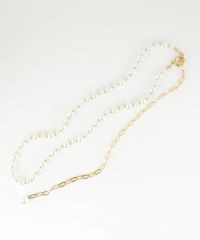 パール×メタルボールロングネックレス【MUK voyalibre】