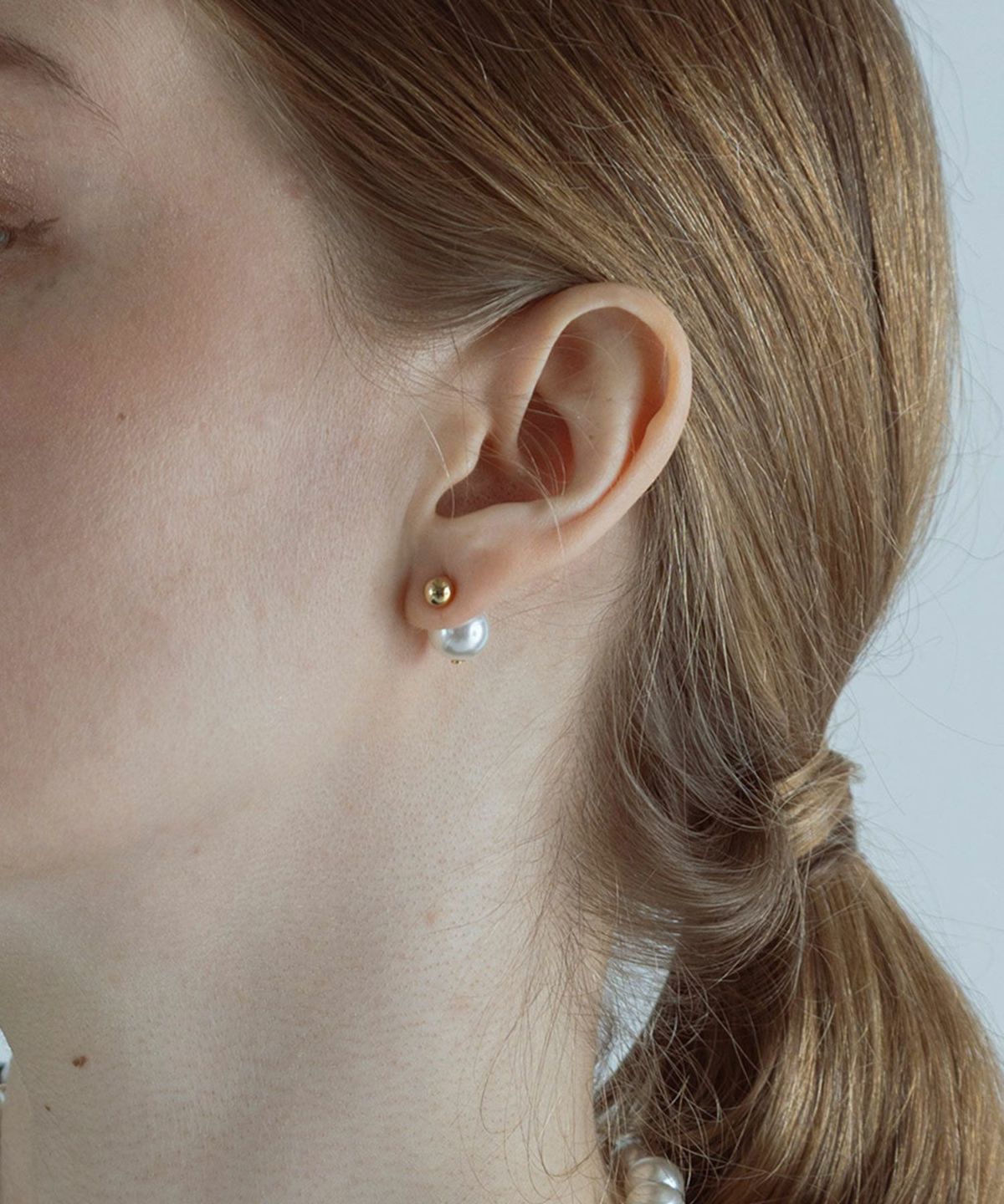 パール×メタルボールピアス【MUK voyalibre】